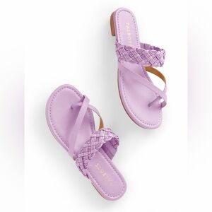 Ladies Talbots Gia Braided Sandals in Lilac Lavender Size 10 NWT